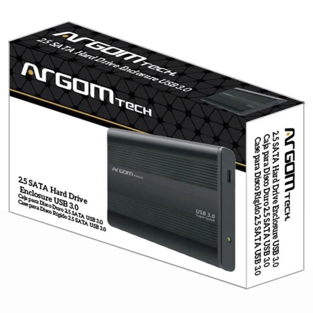 ENCLOSURE ARGOM AC-1033 2.5INC. SATA USB 3.0 NEGRO
