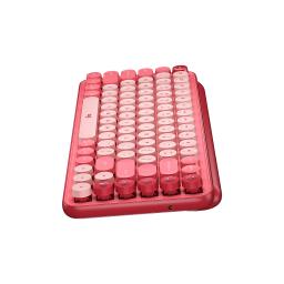 Teclado Logitech POP Keys Wireless Bluetooth Mechanical Heartbreaker Rose