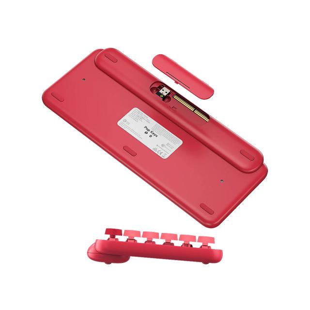 Teclado Logitech POP Keys Wireless Bluetooth Mechanical Heartbreaker Rose
