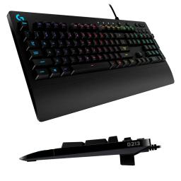 TECLADO LOGITECH GAMING G213 NEGRO RGB LIGHTSYNC USB RESISTENTE A SALPICADURAS