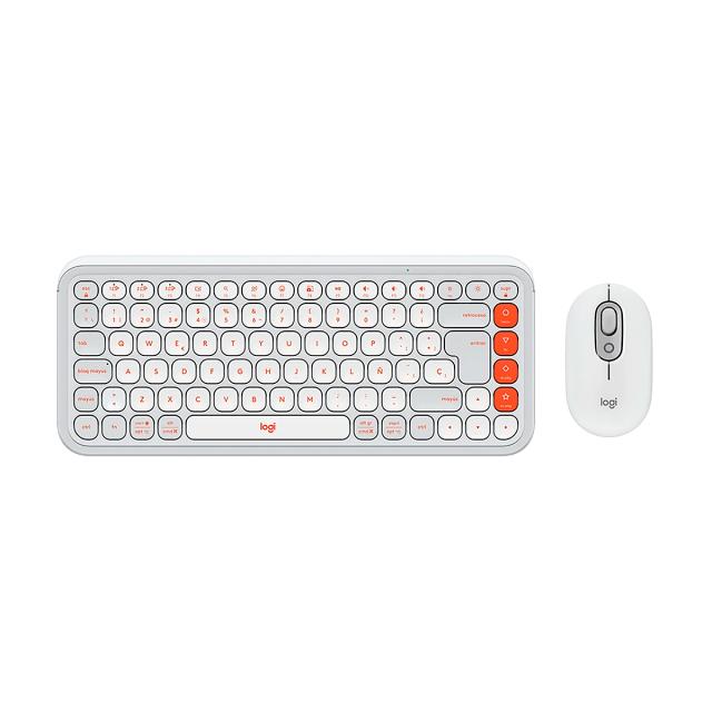 TECLADO LOGITECH COMBO POP ICON INAL OFF WHITE
