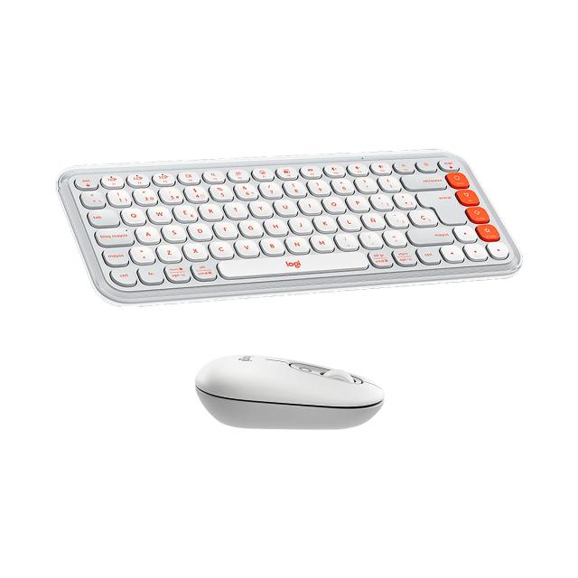 TECLADO LOGITECH COMBO POP ICON INAL OFF WHITE