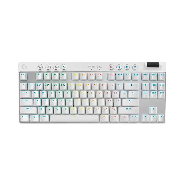 TECLADO LOGITECH G PRO X GAMING LIGHTSPEED RGB WIRELESS USB WHITE
