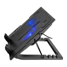 COOLING FAN 2-USB 1-VENTILADOR 5-NIVELES NEGRO