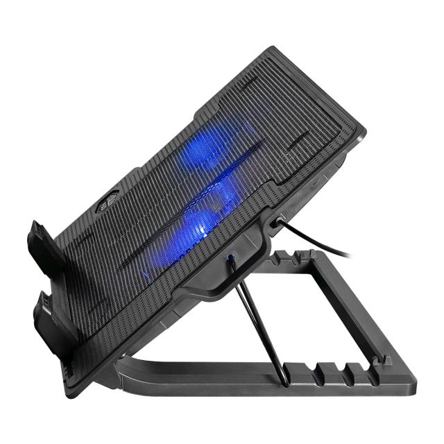 COOLING FAN 2-USB 1-VENTILADOR 5-NIVELES NEGRO