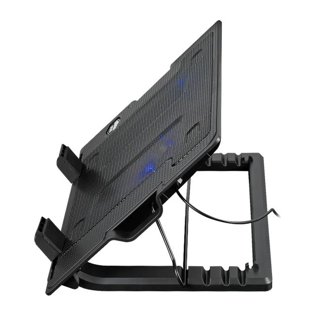 COOLING FAN 2-USB 1-VENTILADOR 5-NIVELES NEGRO