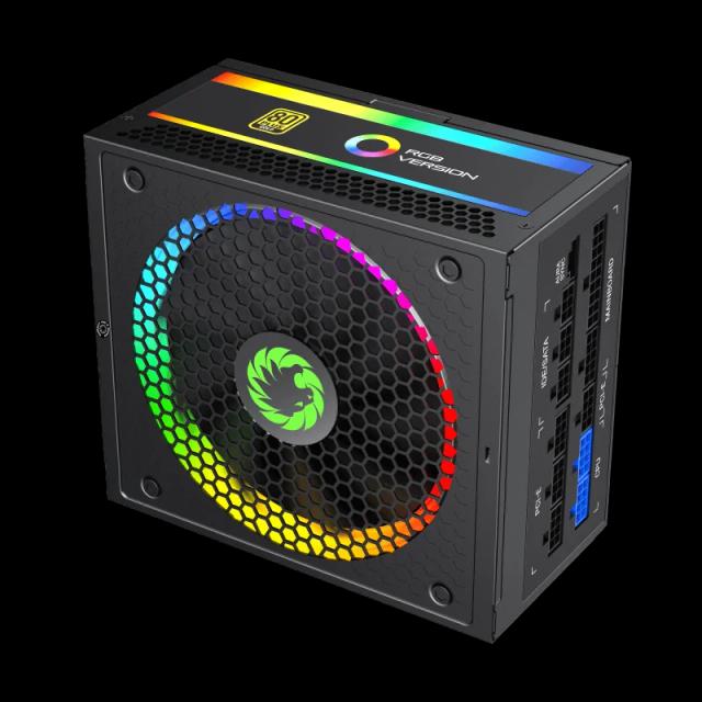 Fuente de Poder GAMEMAX RGB-750 PRO Modular Certificada 80 Plus Gold 14CM ARGB FAN 750WATTS