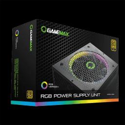 Fuente de Poder GAMEMAX RGB-750 PRO Modular Certificada 80 Plus Gold 14CM ARGB FAN 750WATTS