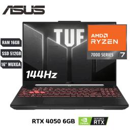 Laptop Asus Tuf A16 Amd Ryzen 7 7445hs (7th) Ram 16Gb Ssd 512Gb 16″ 144hz Rtx 4050 6gb