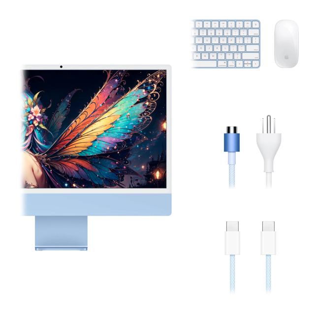 APPLE IMAC AIO M4 10-Core 16GB 256GB-SSD 24Inch-4.5K BT WIFI CAM