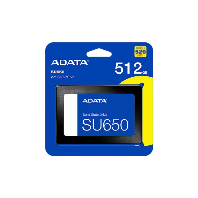 DISCO SSD ADATA ULTIMATE SU650 512GB 2.5Inch 3D NAND SATA 6GB-s Hasta 520MB-s 