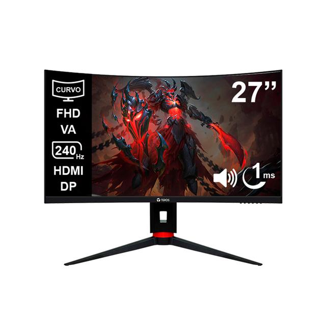 MONITOR TEROS TE-2764G 27 PULGADAS 1920X1080 240HZ 1MS VA CURVO
