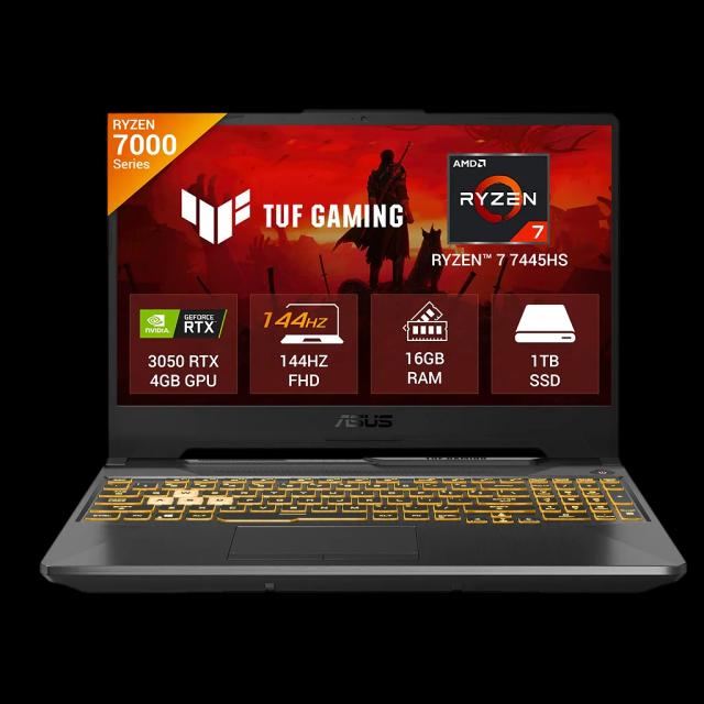 ASUS TUF Gaming A15 AMD Ryze 7 7445HS 16GB DDR5 1 TB SSD RTX™ 3050 4 GB 15.6" FHD 144Hz